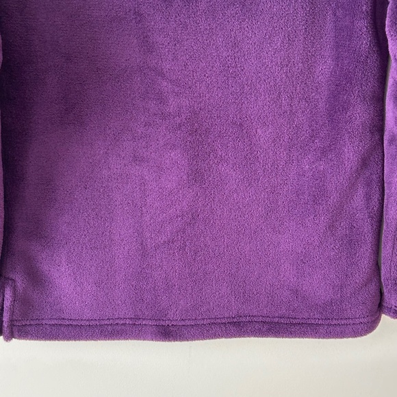 Charter Club Purple Plush Fleece Crewneck Top - Picture 13 of 16